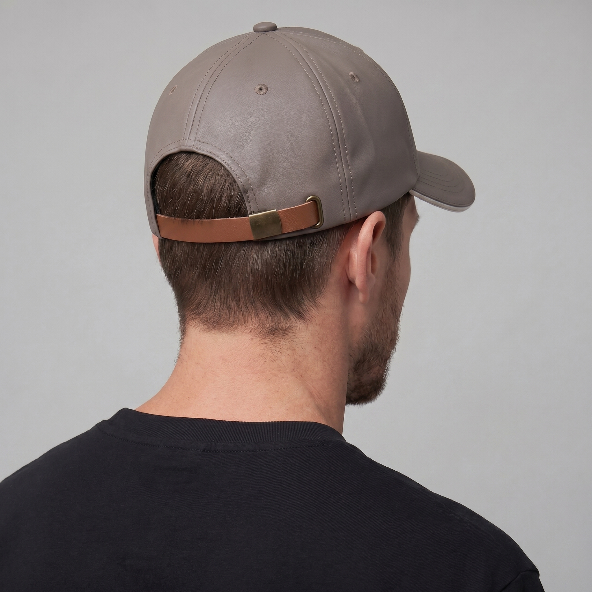 Men's Two Tone Baseball Cap Contrast Trim Adjustable