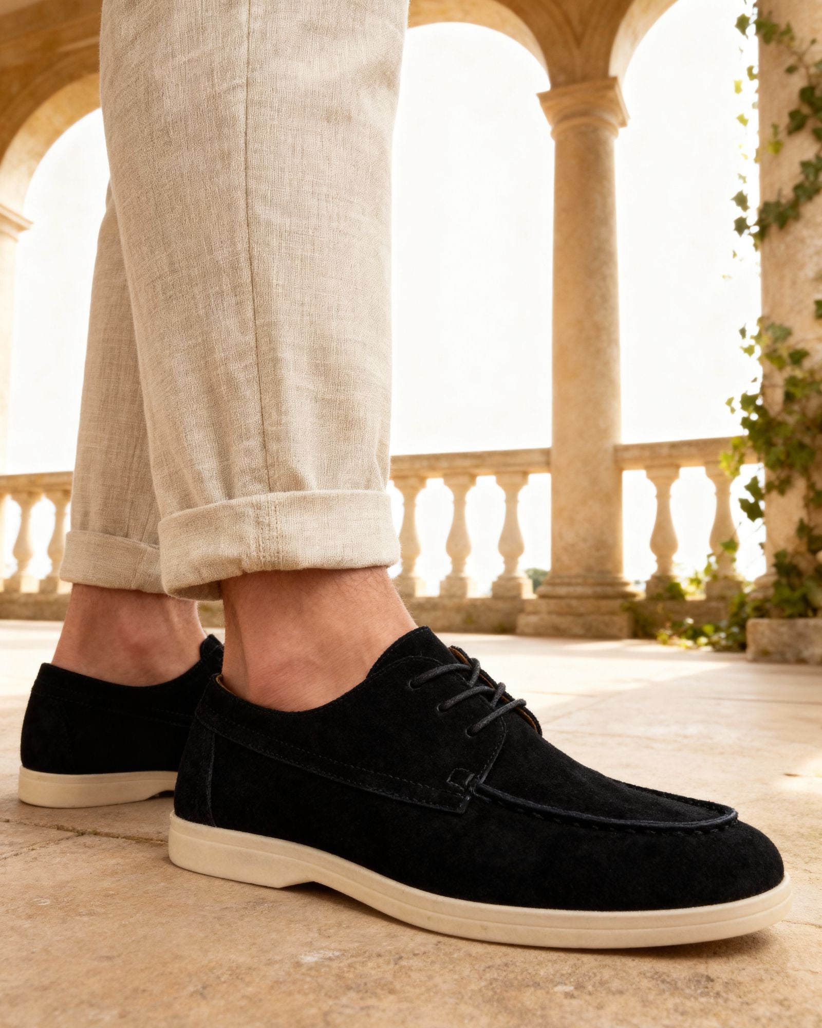 Suede Lace-Up Shoes