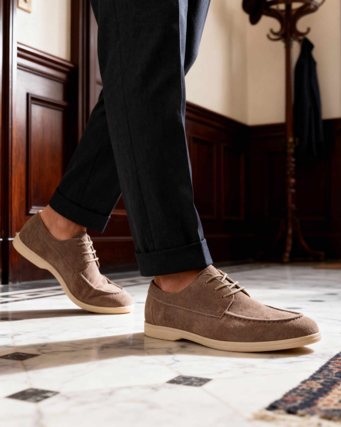 Suede Lace-Up Shoes