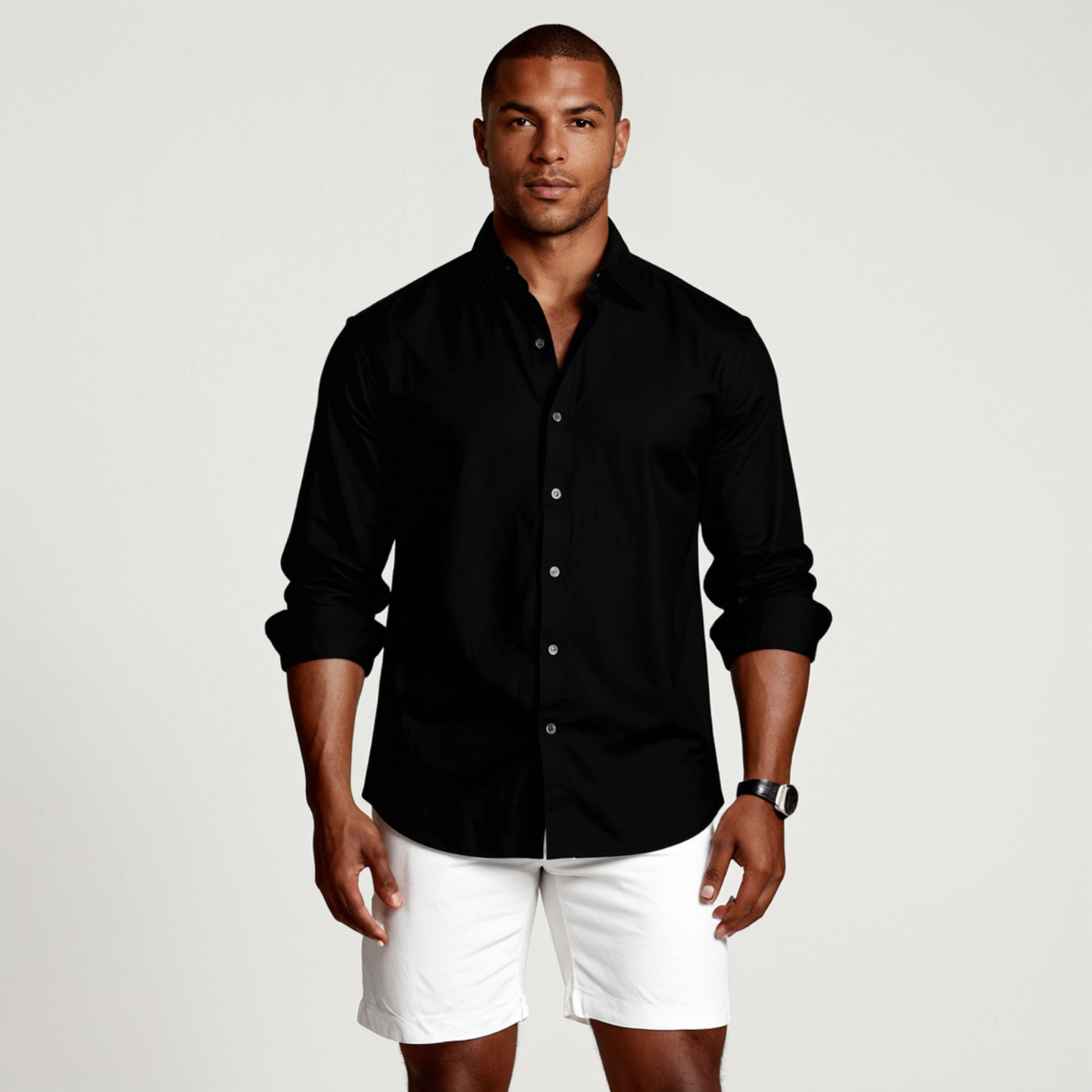 Men's Linen Long Sleeve Relaxed Fit Shirt Summer
