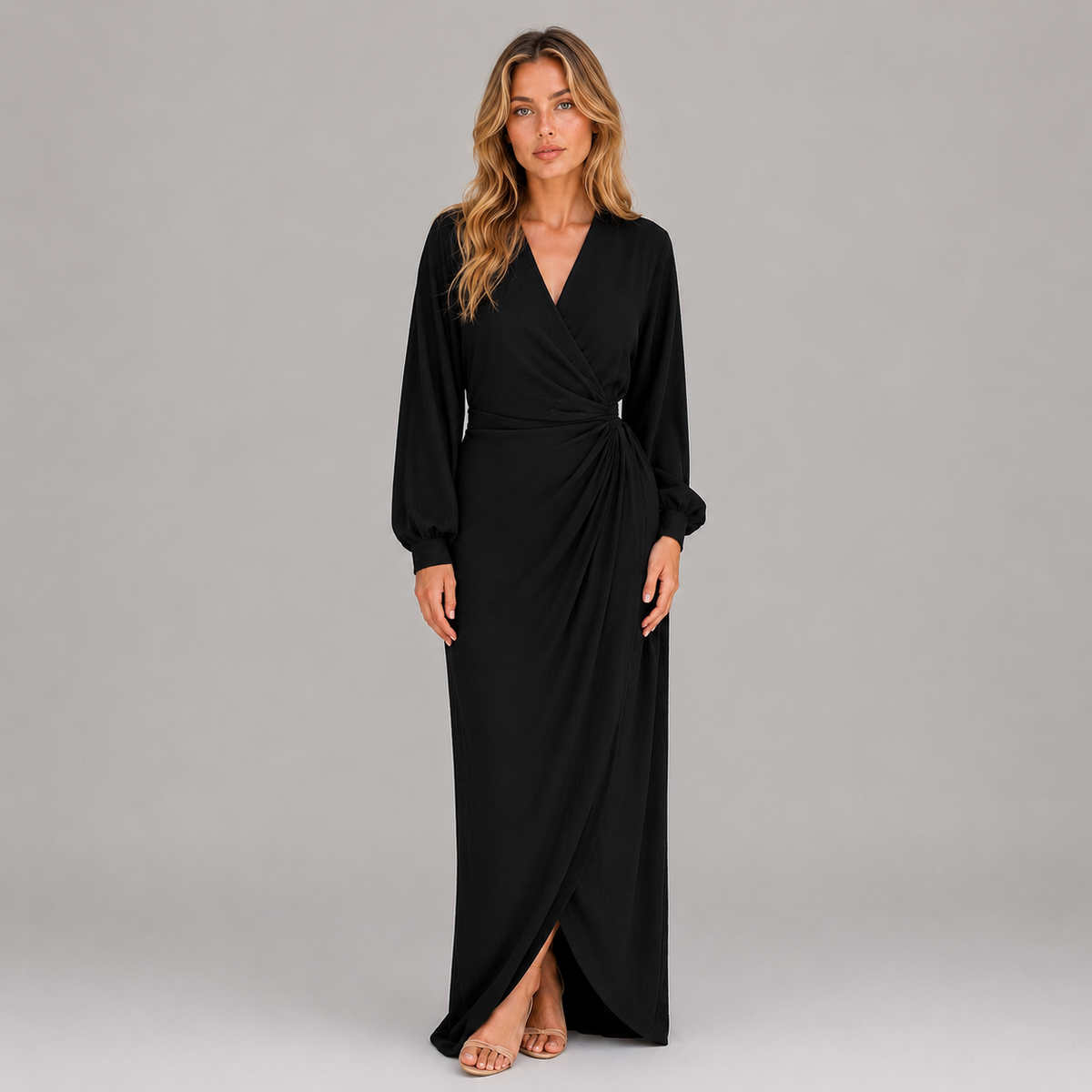 Women’s Flattering Wrap Maxi Dress