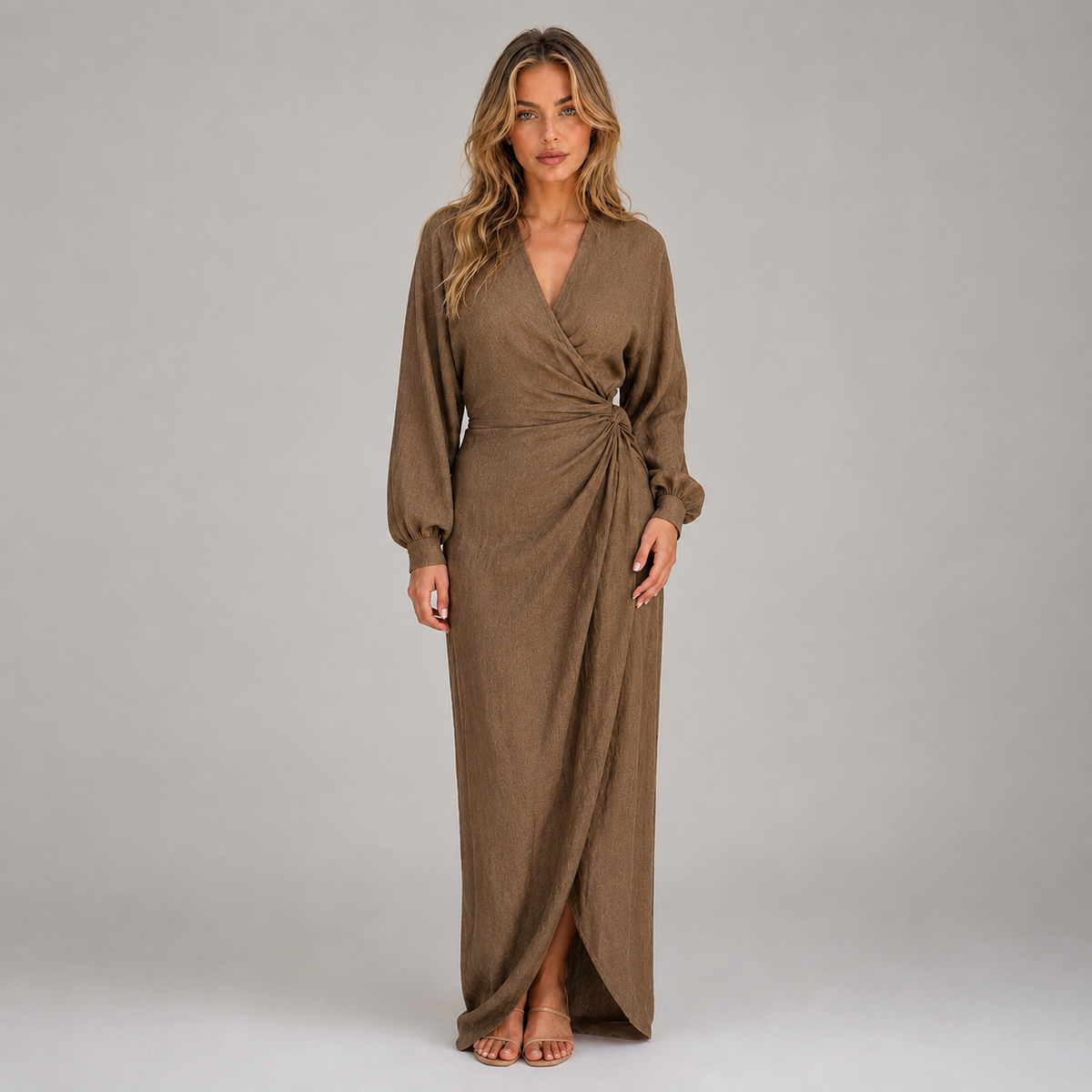 Women’s Flattering Wrap Maxi Dress