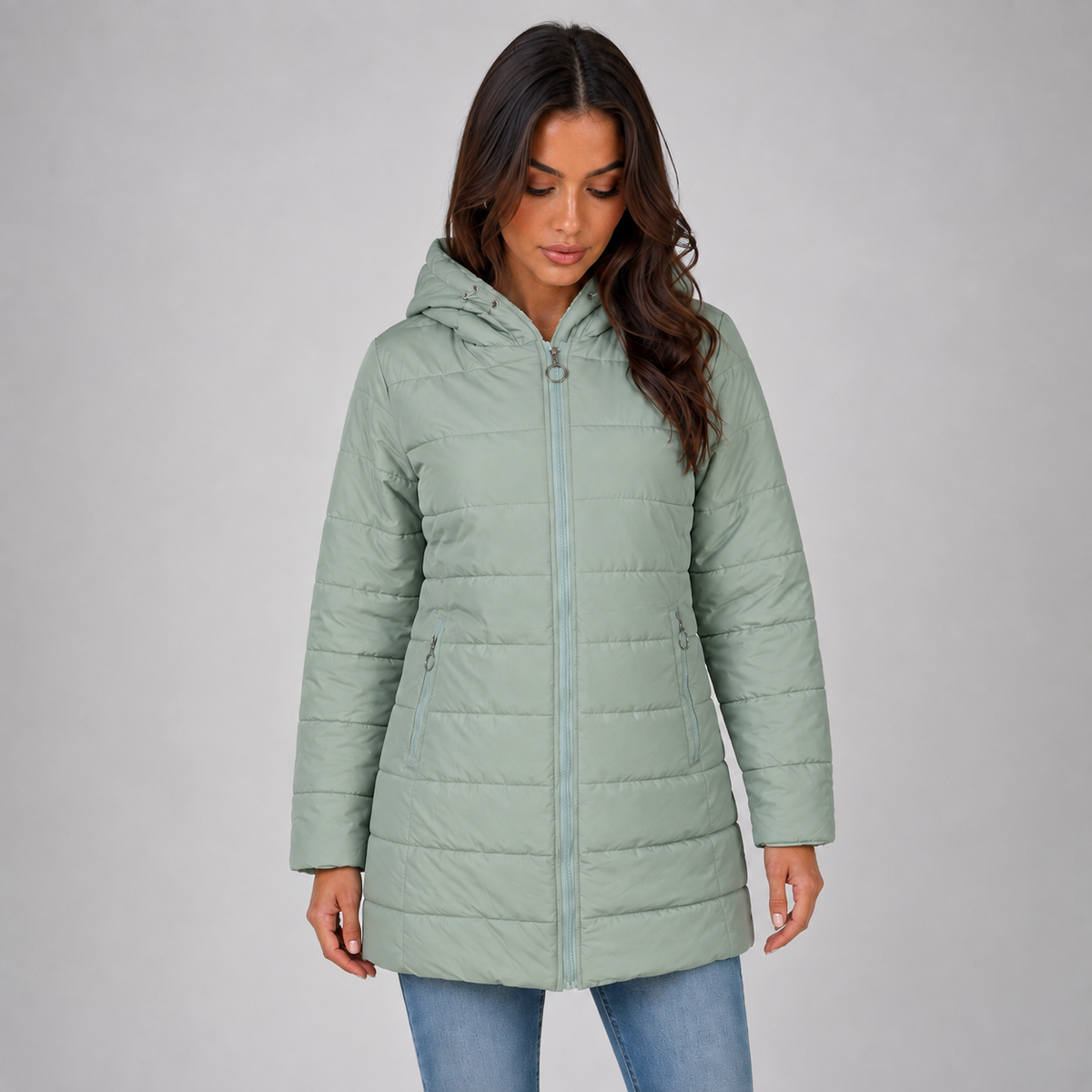 Women’s Longline Quilted Puffer Coat