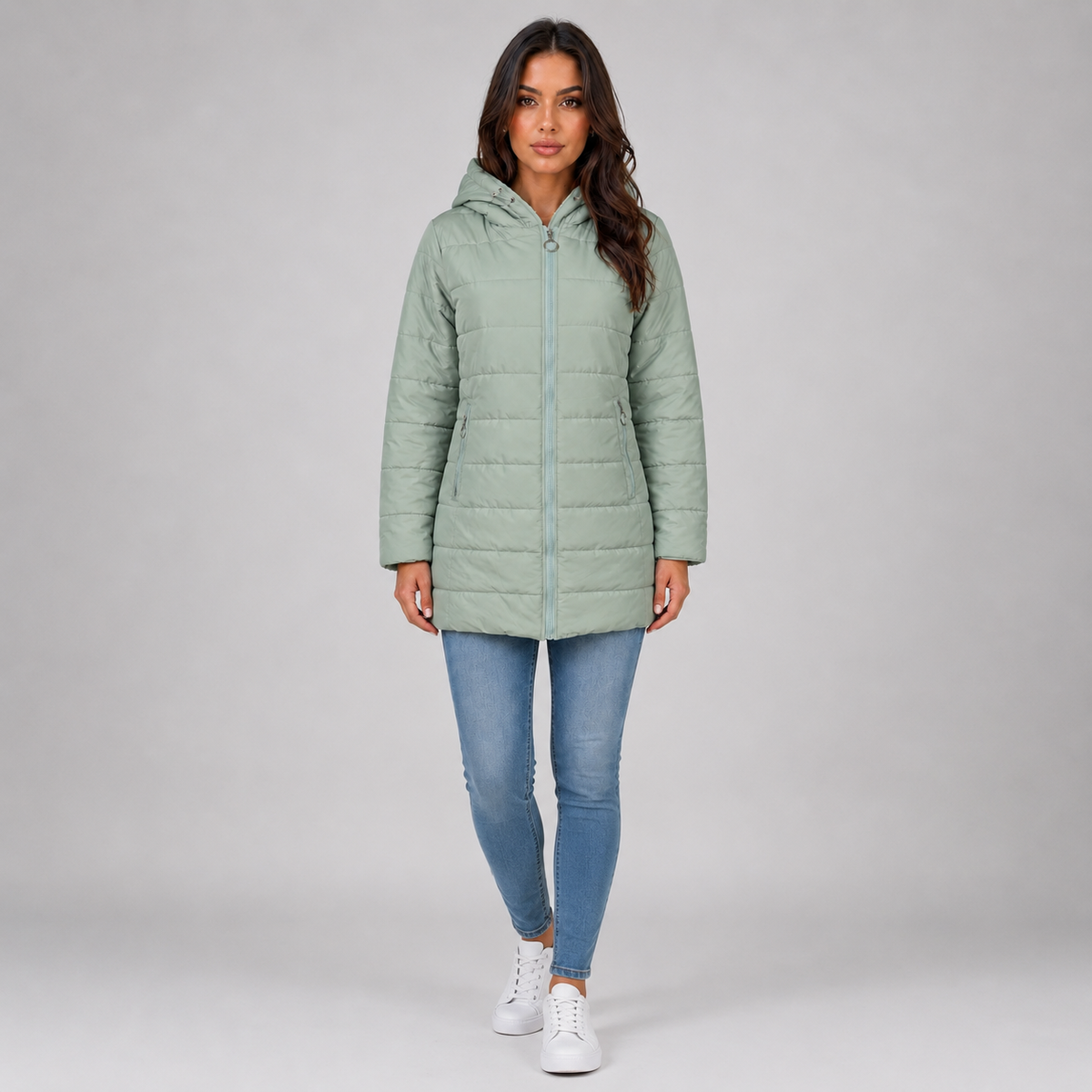 Women’s Longline Quilted Puffer Coat