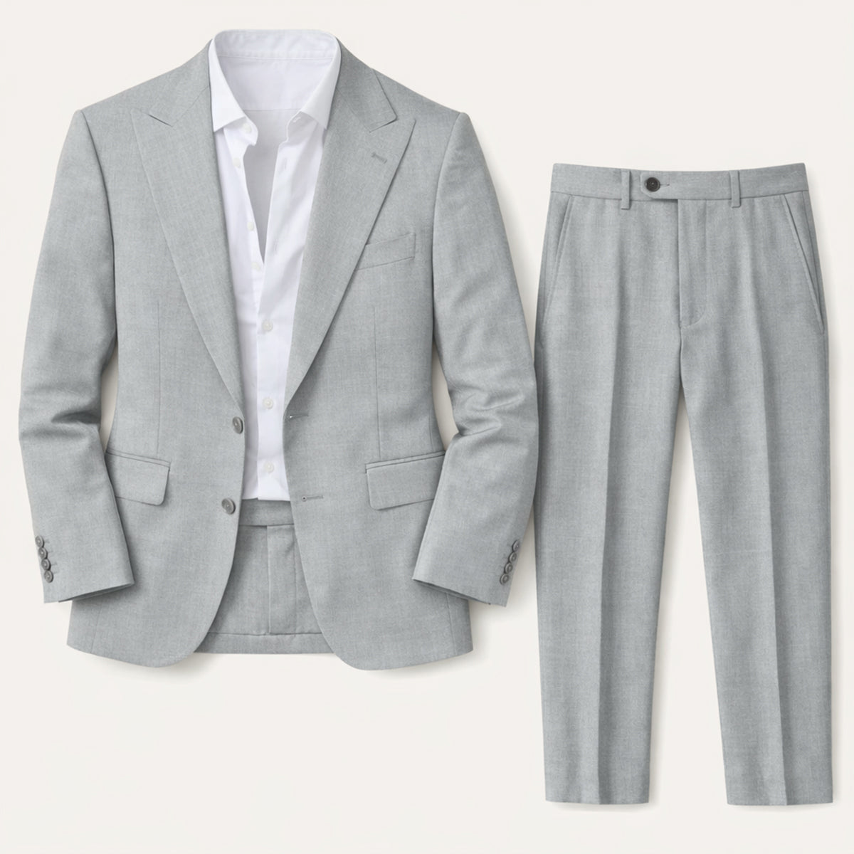 Men's Timeless Linen 2 Piece Wedding Suit