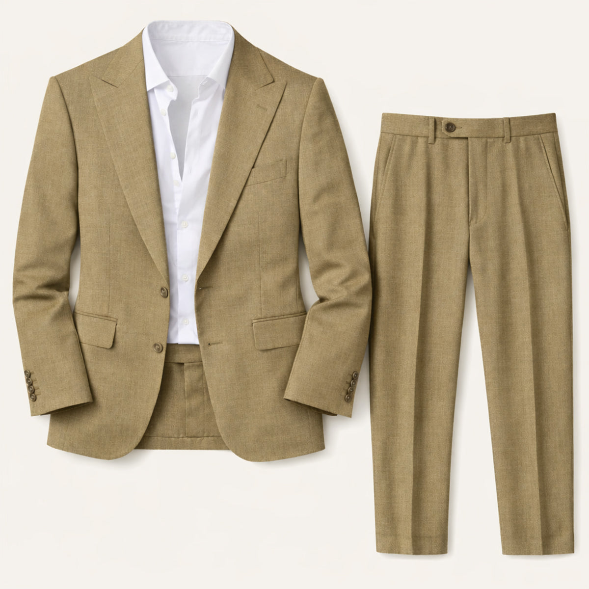 Men's Timeless Linen 2 Piece Wedding Suit