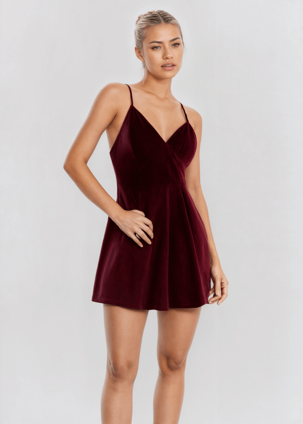 Gloria - Velvet Mini Dress - Lena Muse