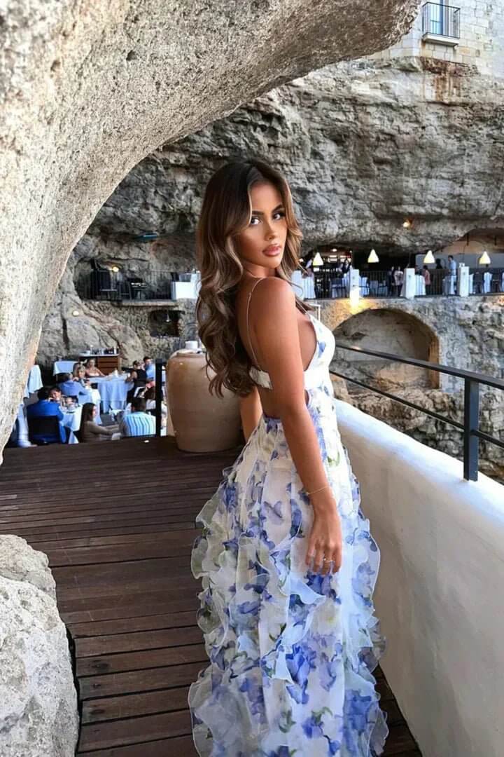 Indigo Cascade - Maxi Dress - Lena Muse