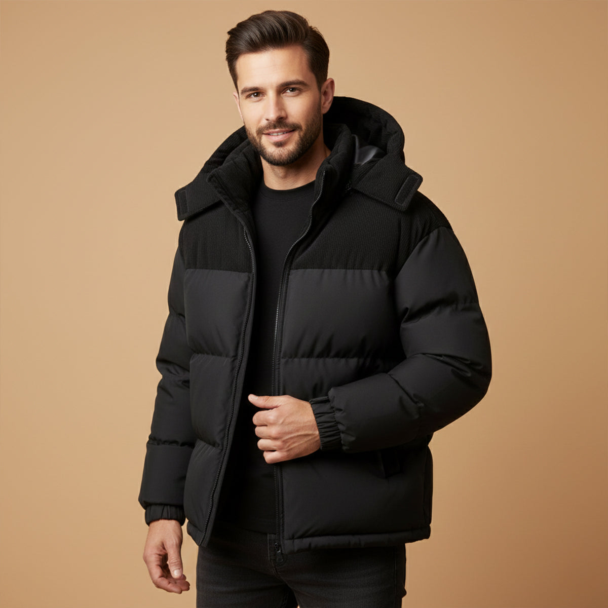 Men's Thick Winter Hooded Puffer Jacket