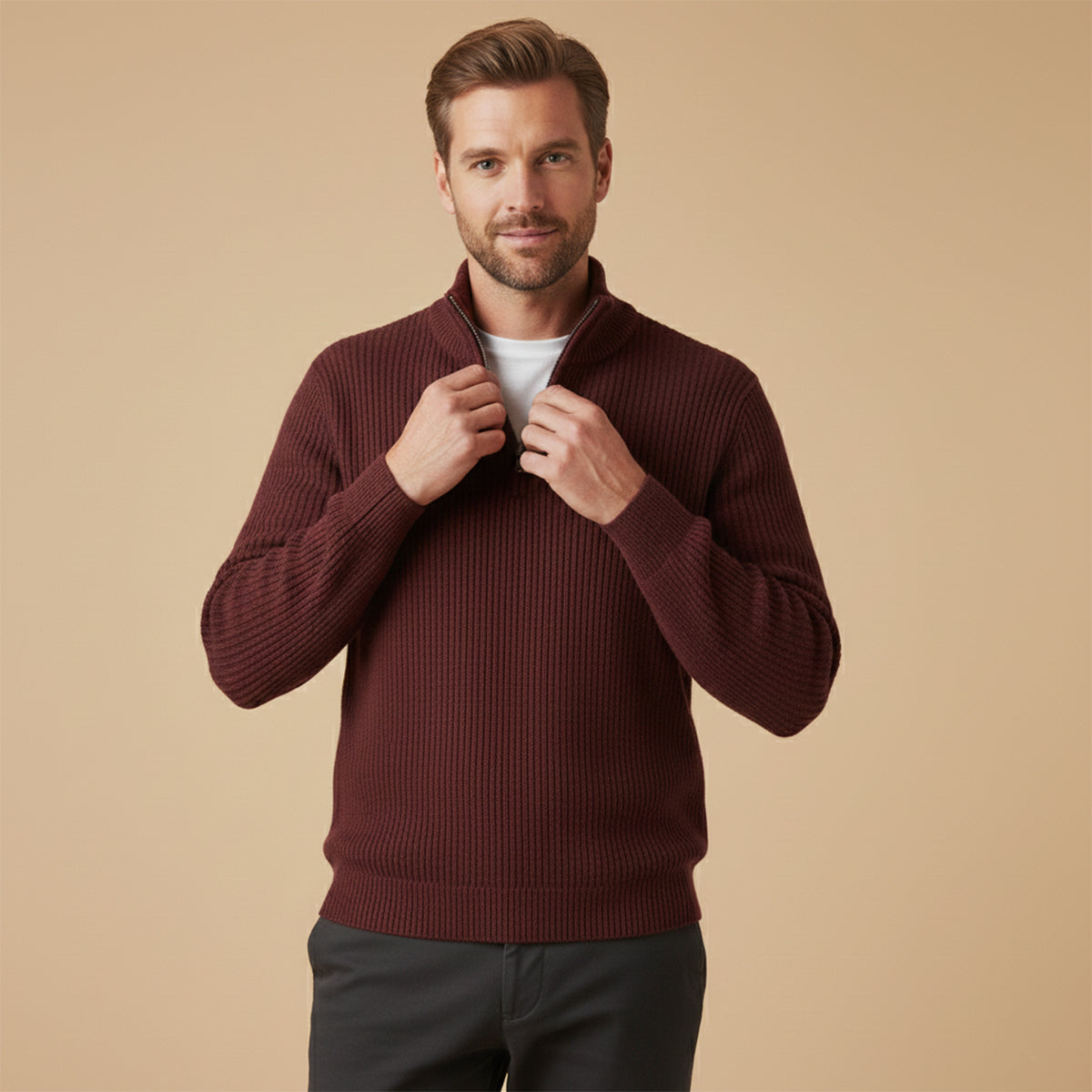 Vicenza Men’s Soft Knit Half-Zip Sweater