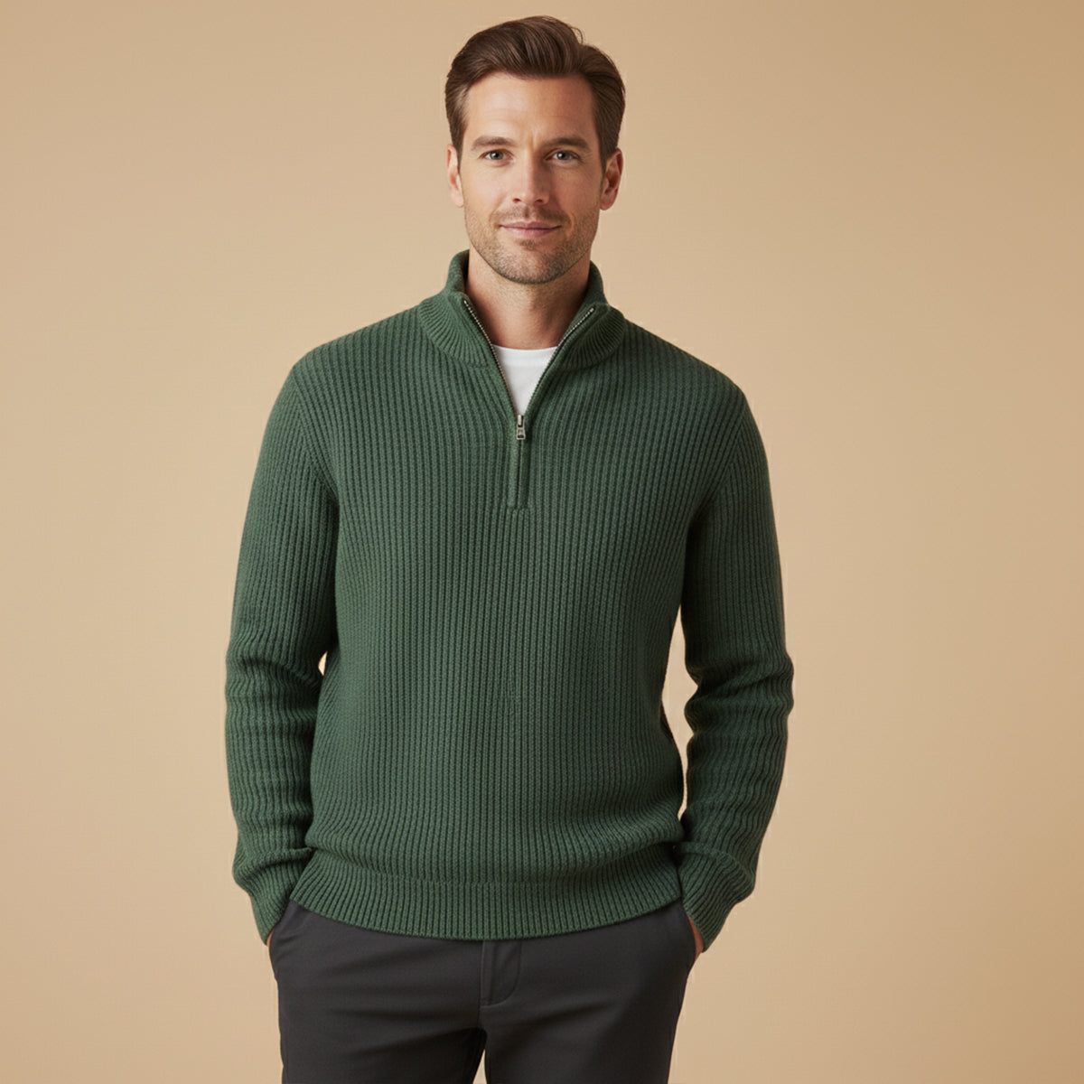 Vicenza Men’s Soft Knit Half-Zip Sweater
