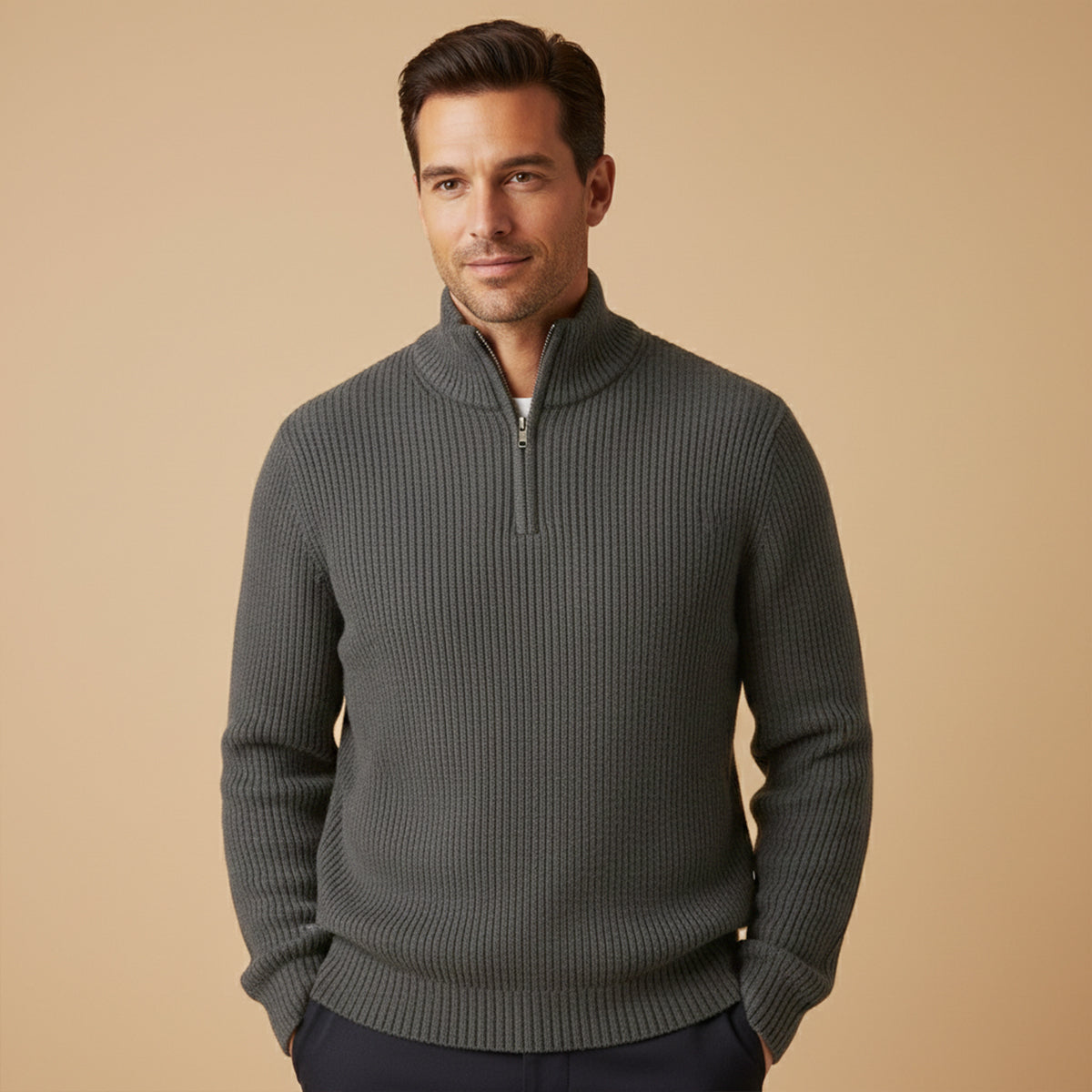 Vicenza Men’s Soft Knit Half-Zip Sweater