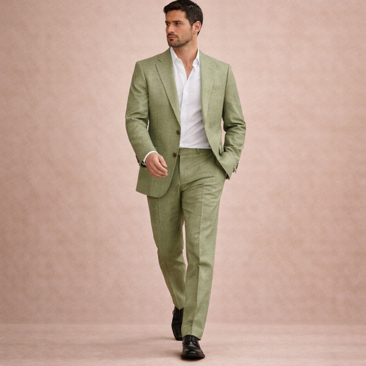 Men's Timeless Linen 2 Piece Wedding Suit