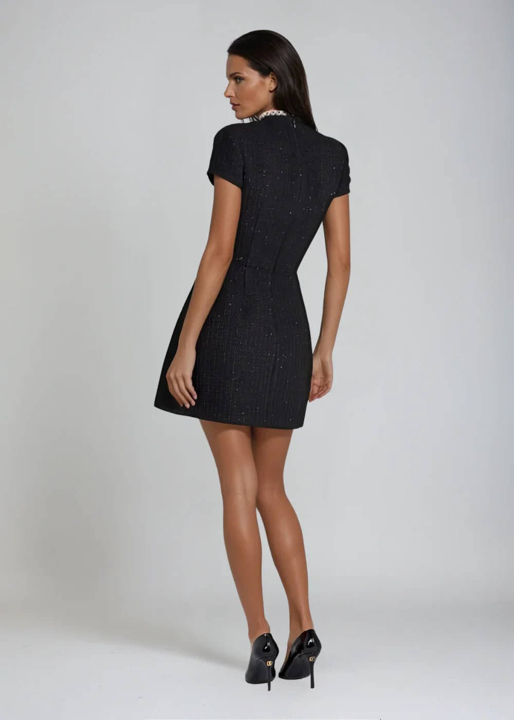 Serena - Chic Solid Mock Neck Mini - Lena Muse