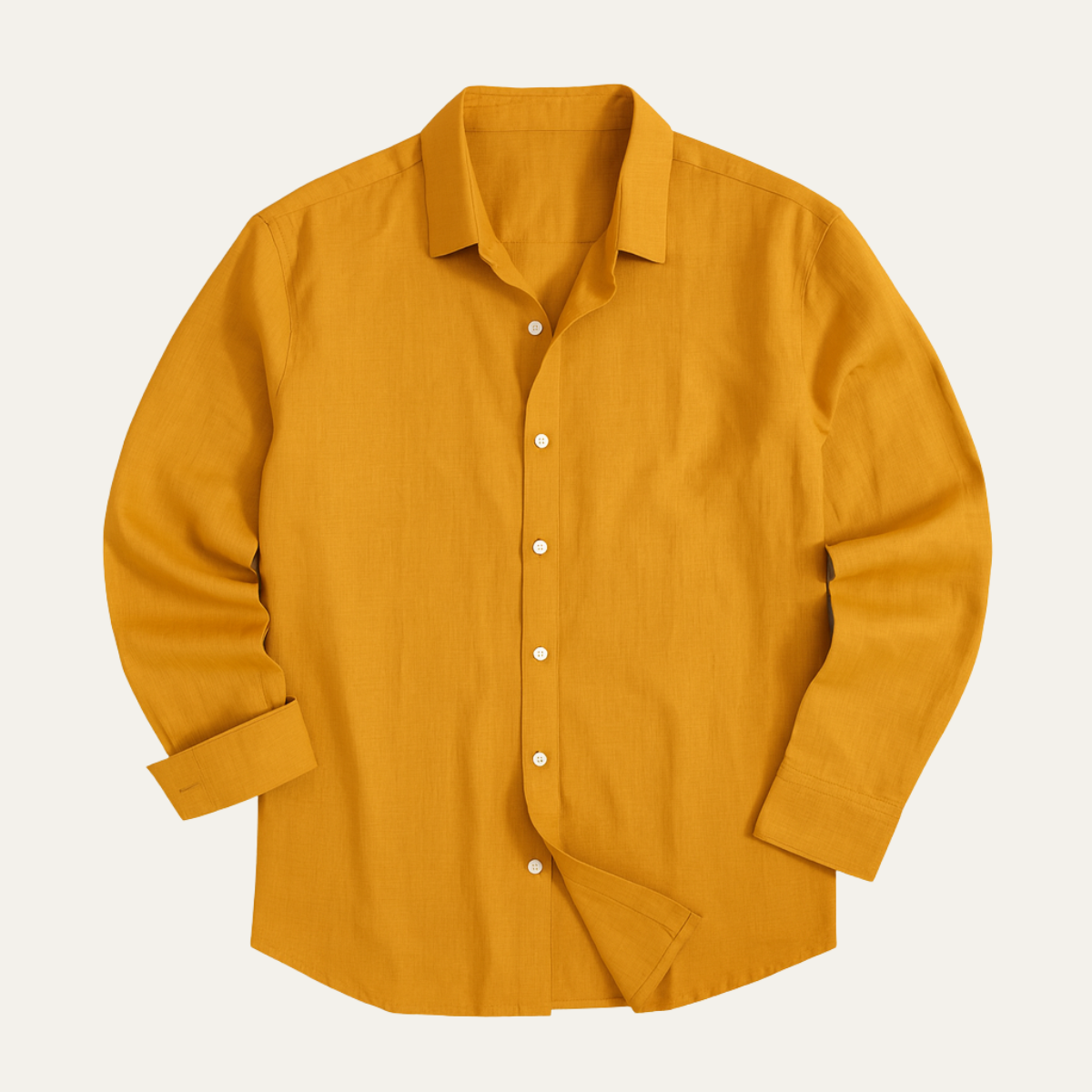 Matteo - Linen Button-Down Shirt – Long Sleeve & Relaxed Fit