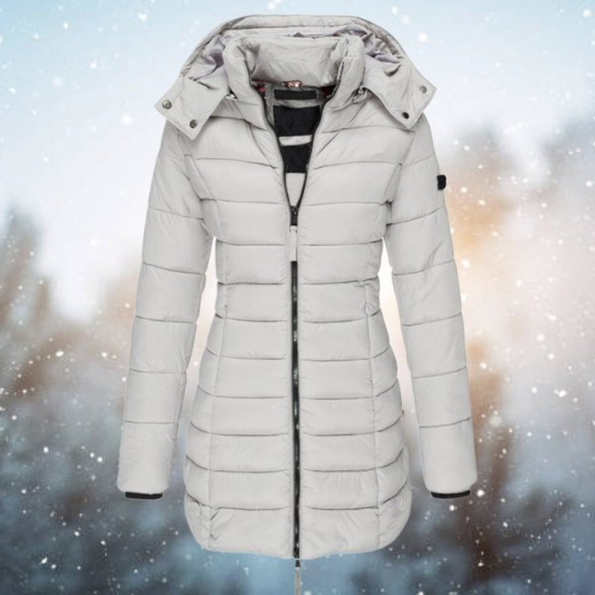 Women's Longline Hooded Quilted Jacket — product image
