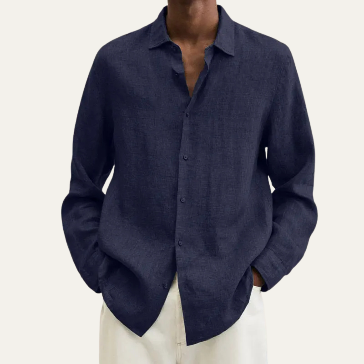 Men's Relaxed Fit Button Down Shirt Long Sleeve Summer