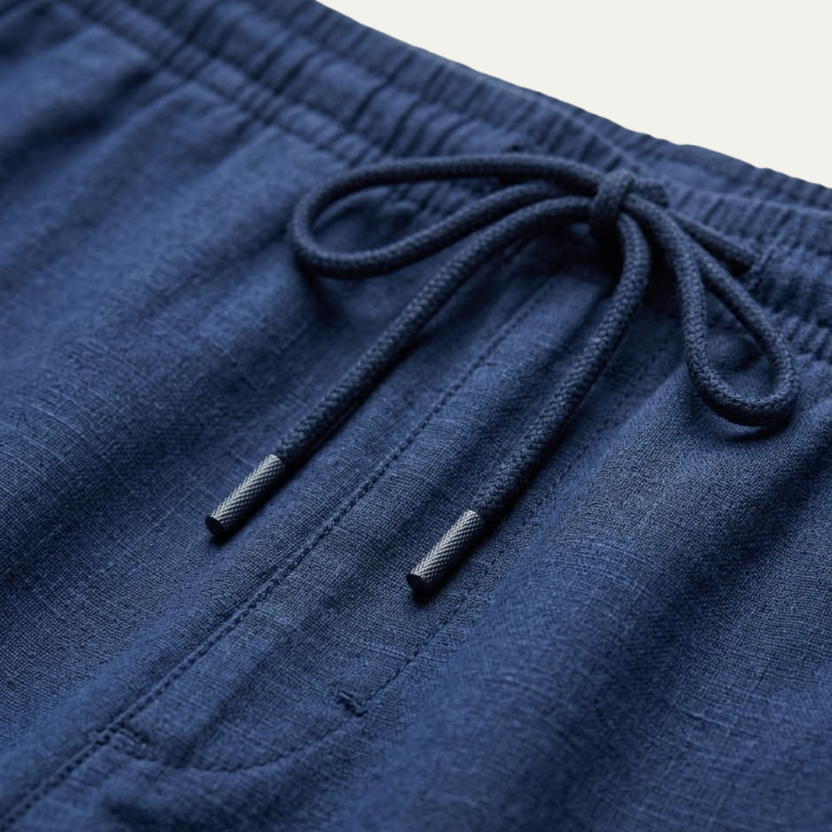 Men's Drawstring Elastic Waist Straight Leg Casual Trousers