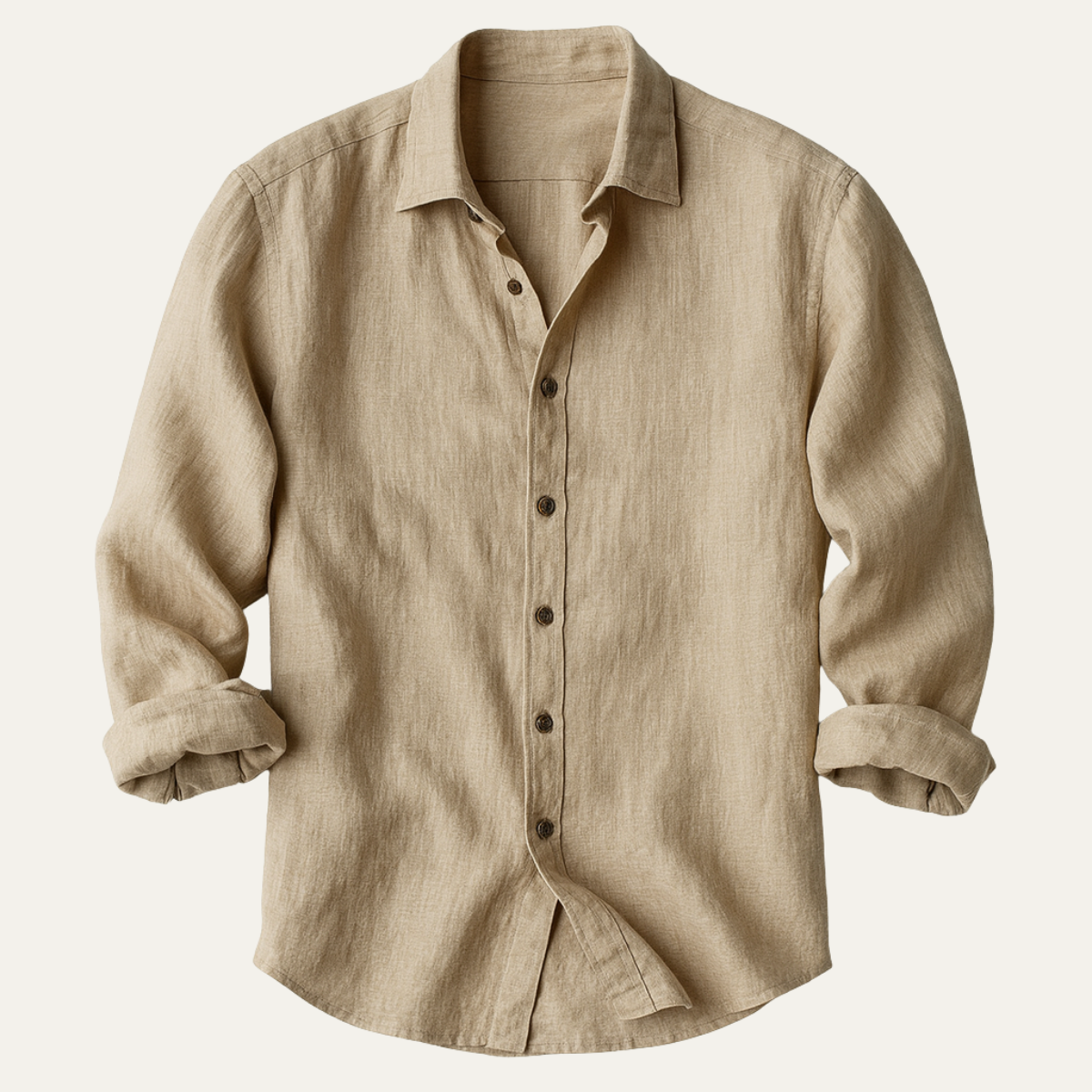 Men's Linen Long Sleeve Relaxed Fit Shirt Summer