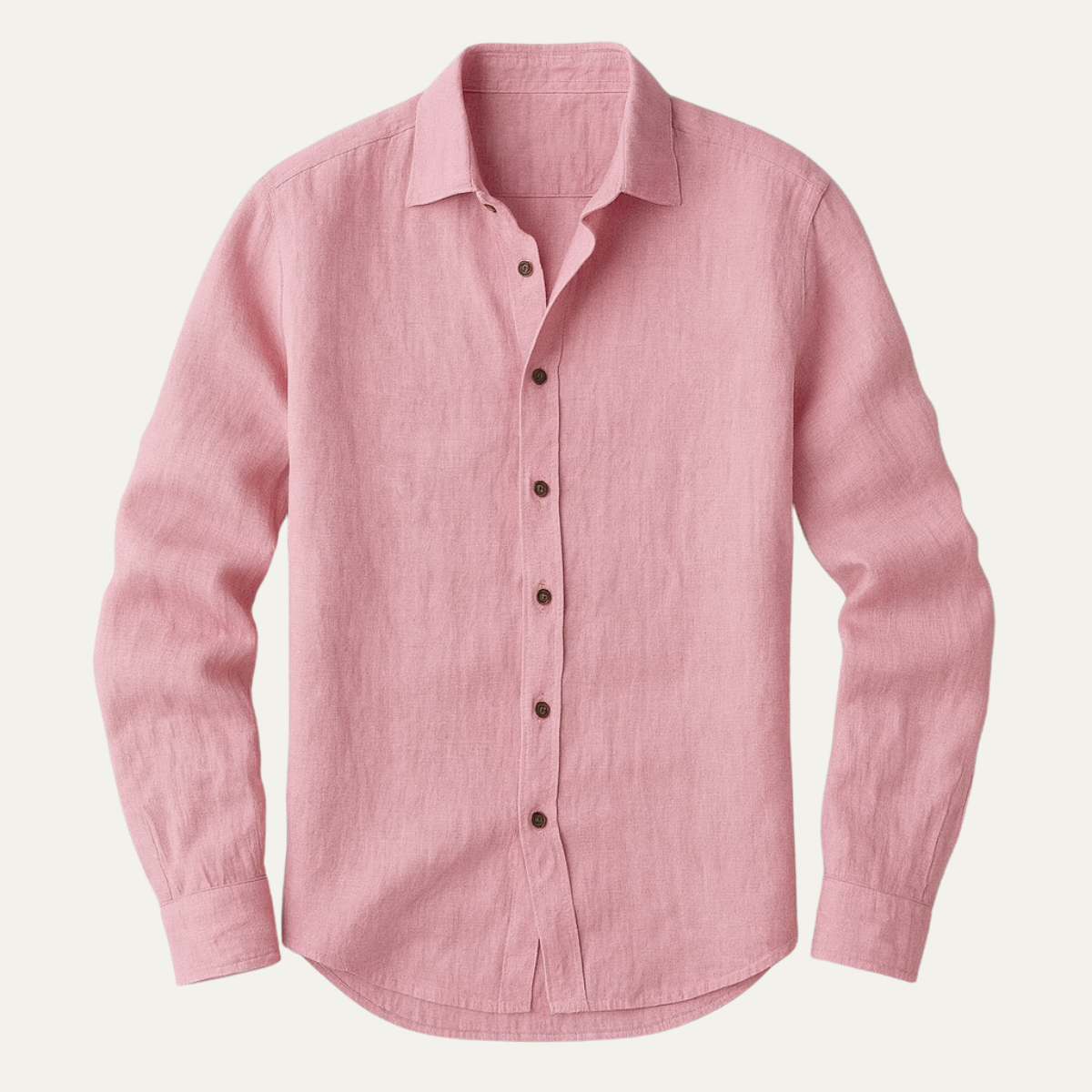 Men's Linen Long Sleeve Relaxed Fit Shirt Summer