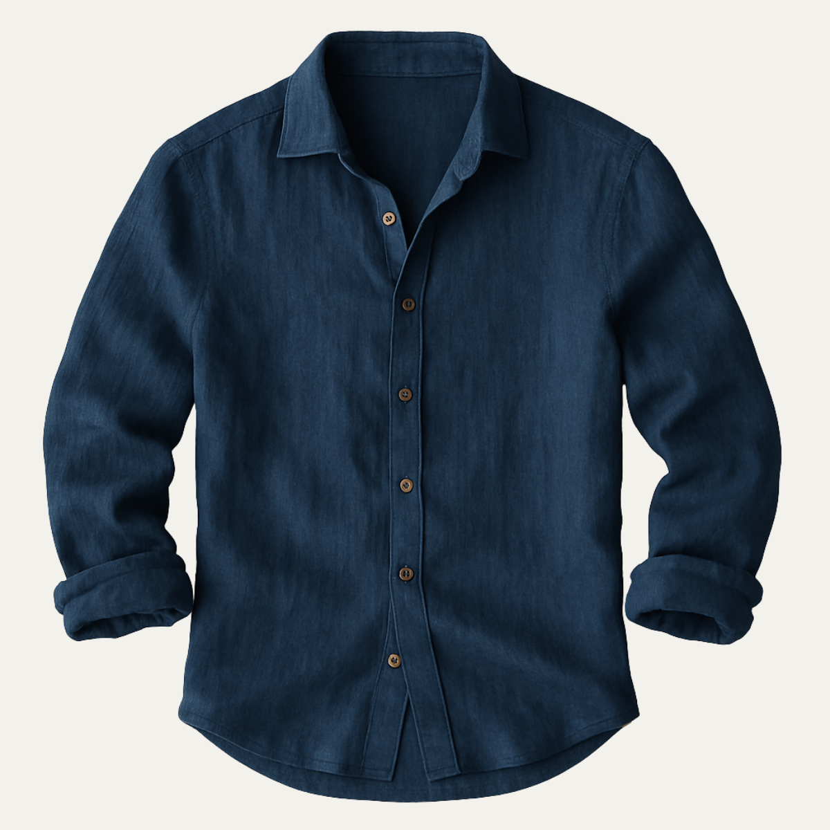 Men's Linen Long Sleeve Relaxed Fit Shirt Summer