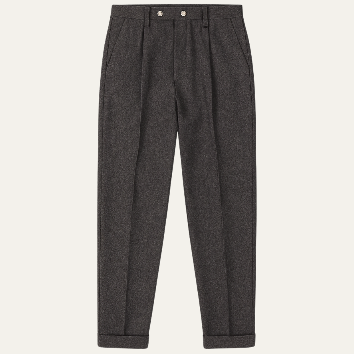 The Salzburg Men's High Waisted Pleated Straight Leg Dress Trousers