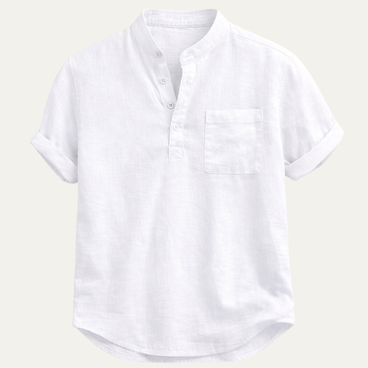 The Capri Men's Casual Henley Short Sleeve Shirt