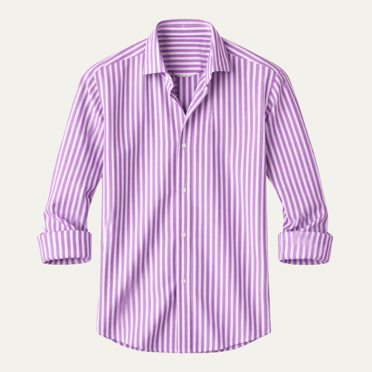 The Cannes Men's Long Sleeve Smart Fit Striped Shirt