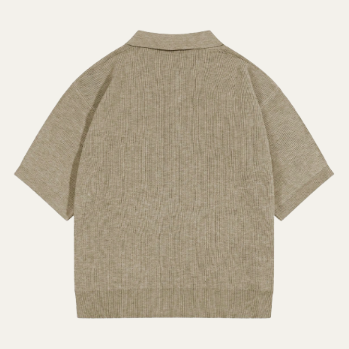 Men's Casual Solid-Knit Short-Sleeve Polo Shirt