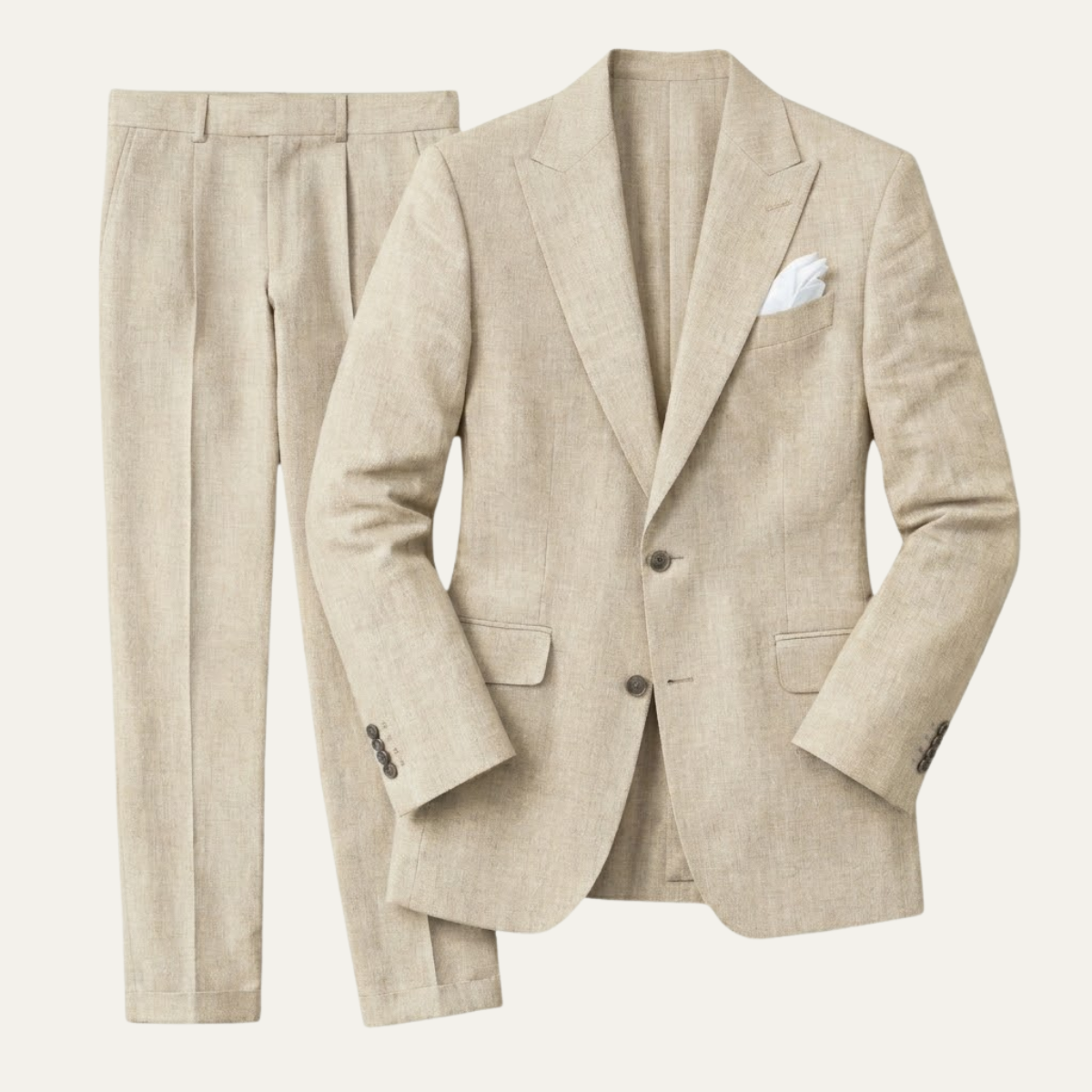 Men's Slim Fit Linen 2 Piece Suit