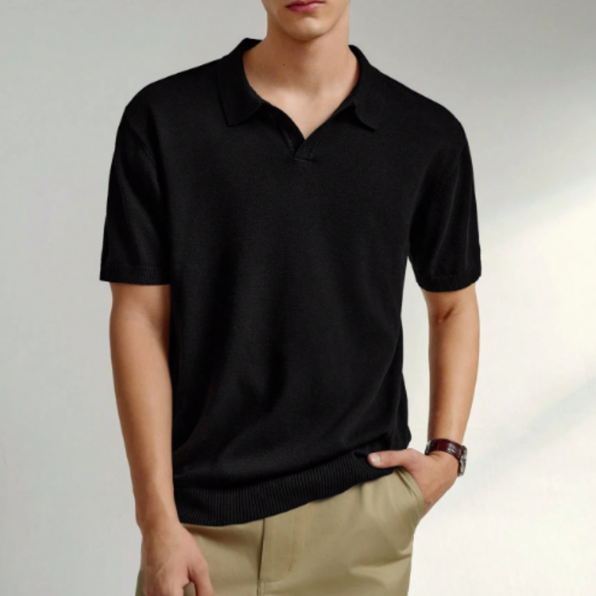 The Verona Men's Short Sleeve Knitted Polo Shirt