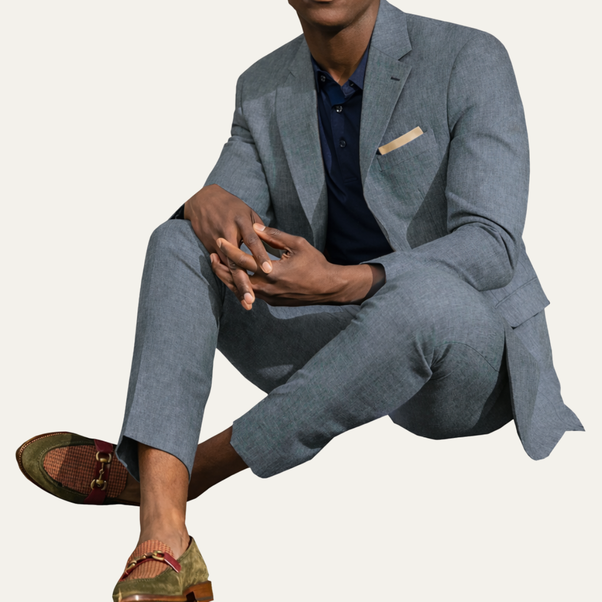 Men's Regular Fit Linen 2 Piece Suit