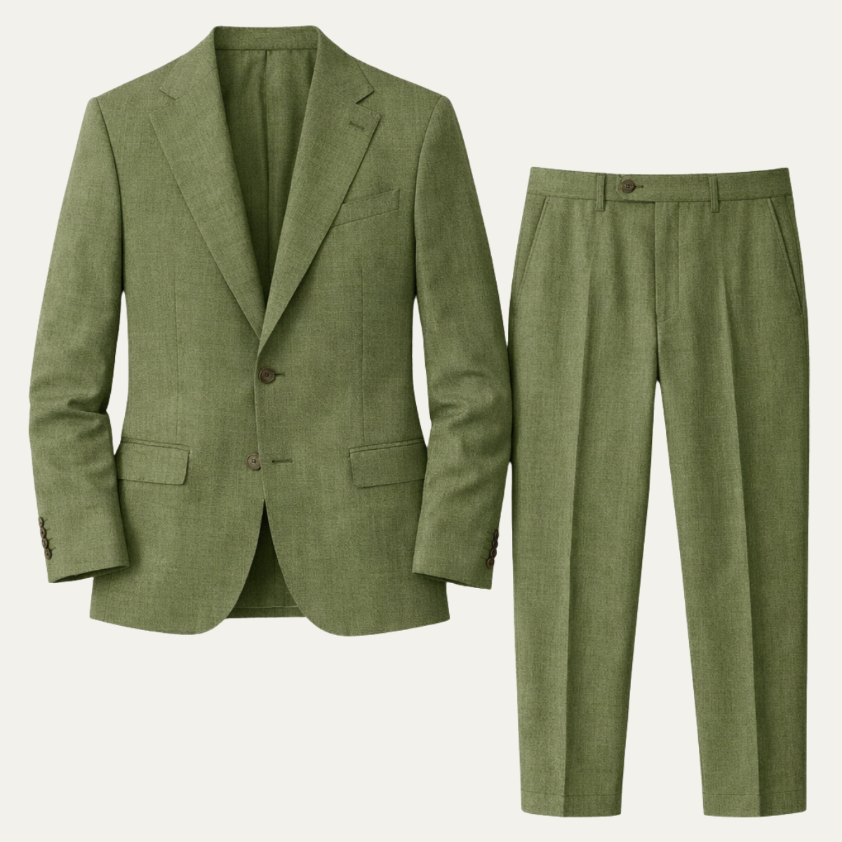 Men's Timeless Linen 2 Piece Wedding Suit
