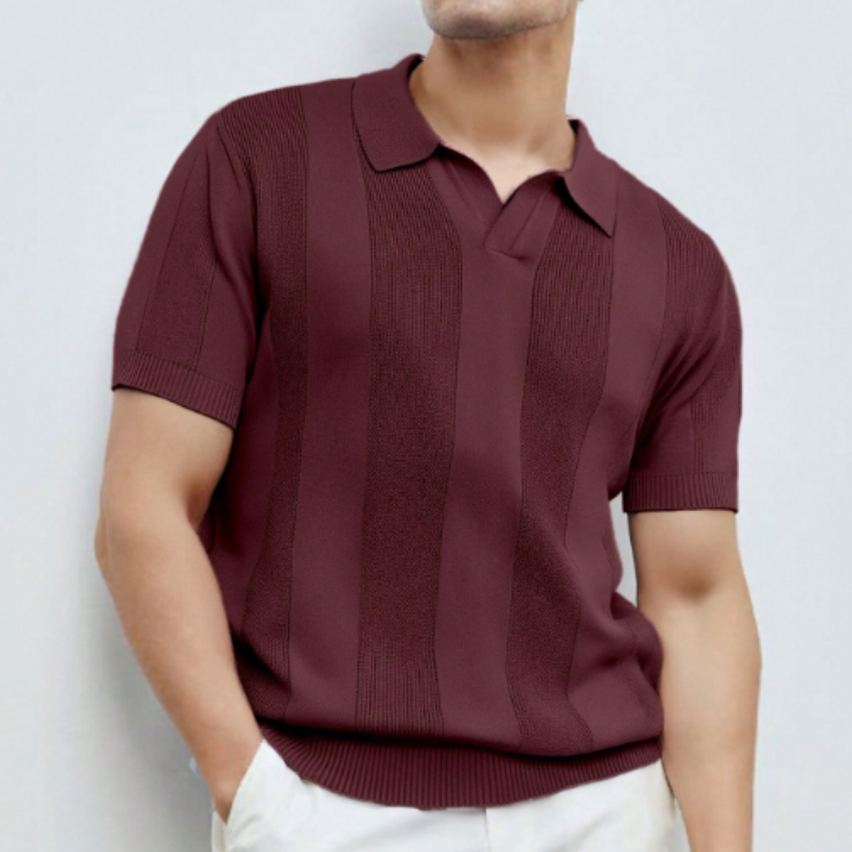 Men’s Knitted Polo Shirt