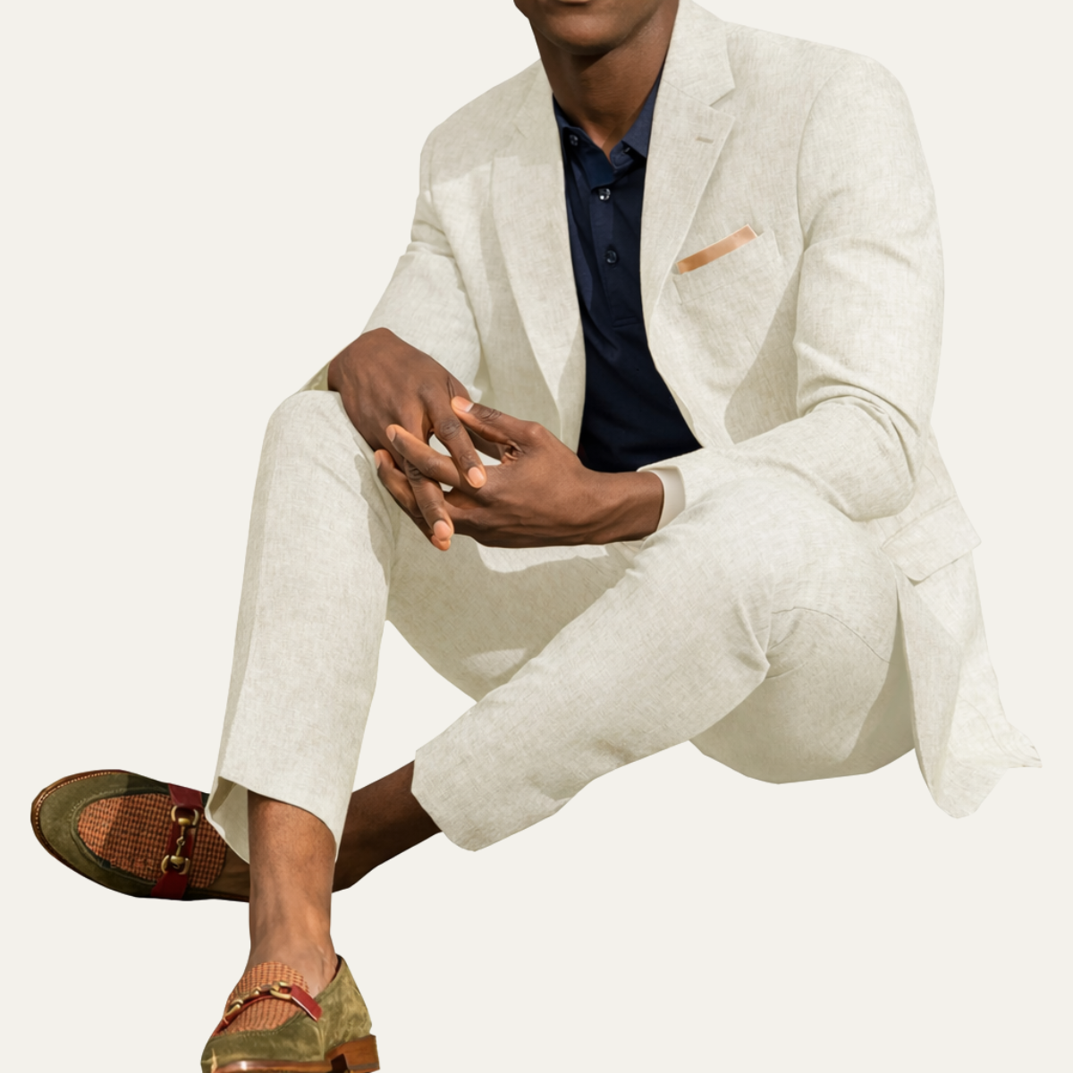 Men's Regular Fit Linen 2 Piece Suit