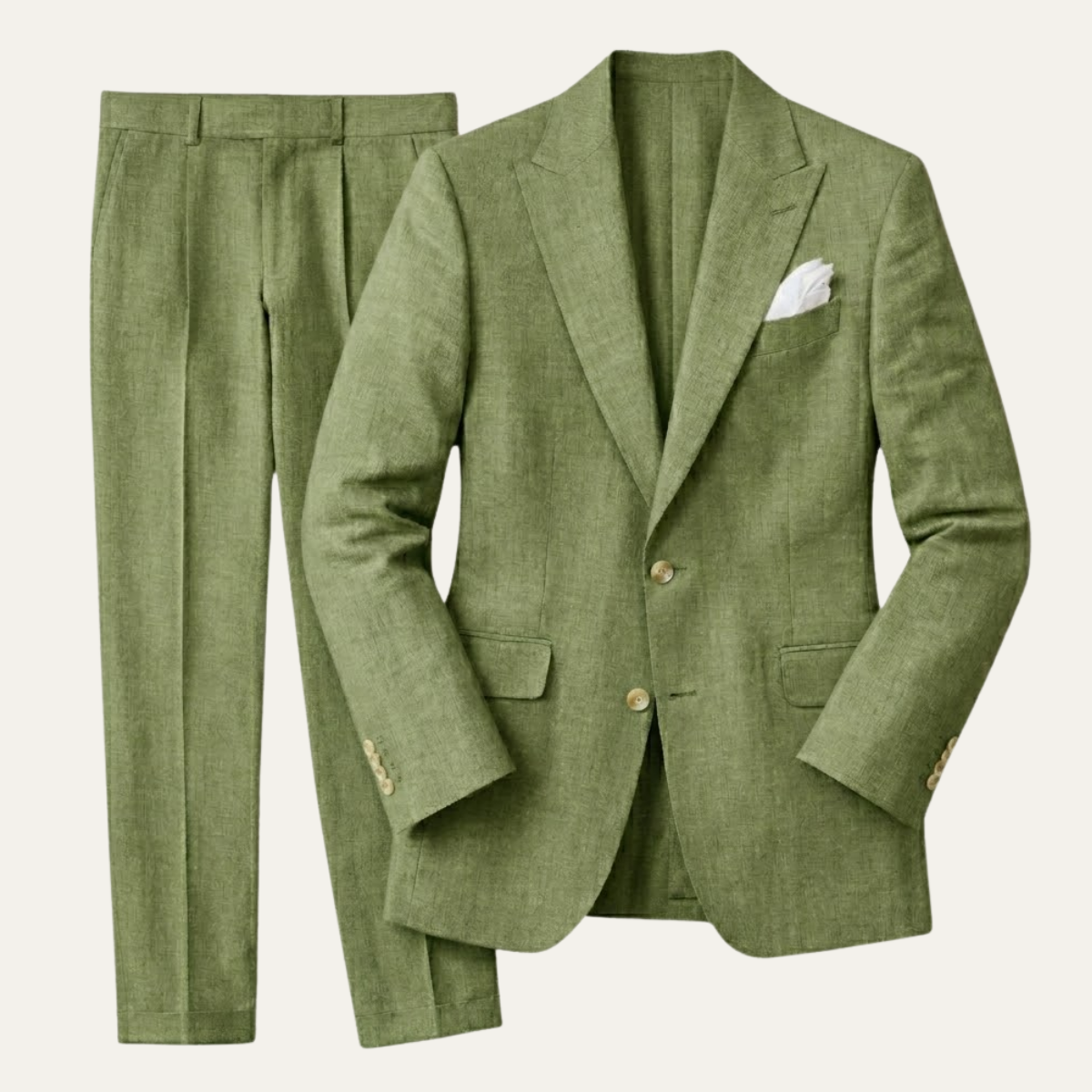 Men's Slim Fit Linen 2 Piece Suit