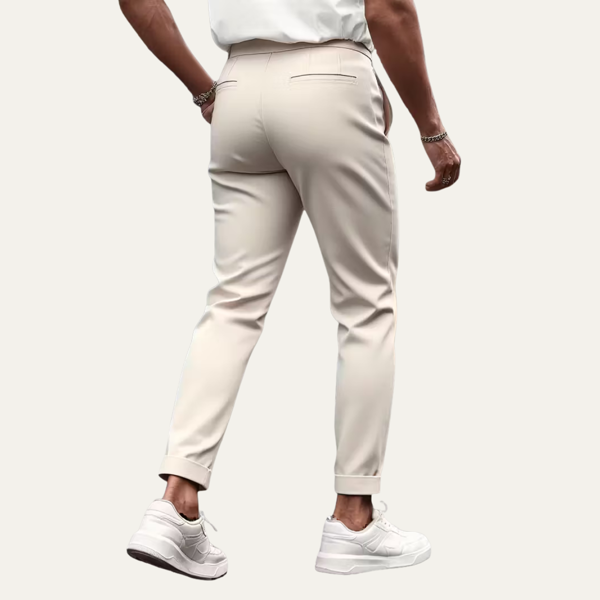 The Whitfield Men's Slim Fit Pleated Dress Trousers