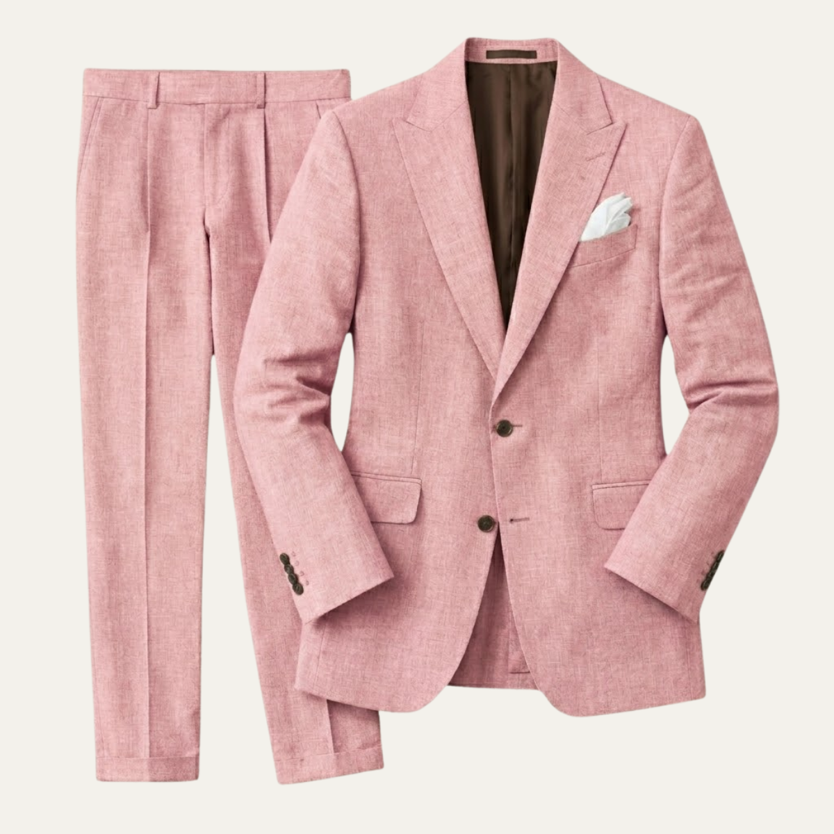 Men's Slim Fit Linen 2 Piece Suit