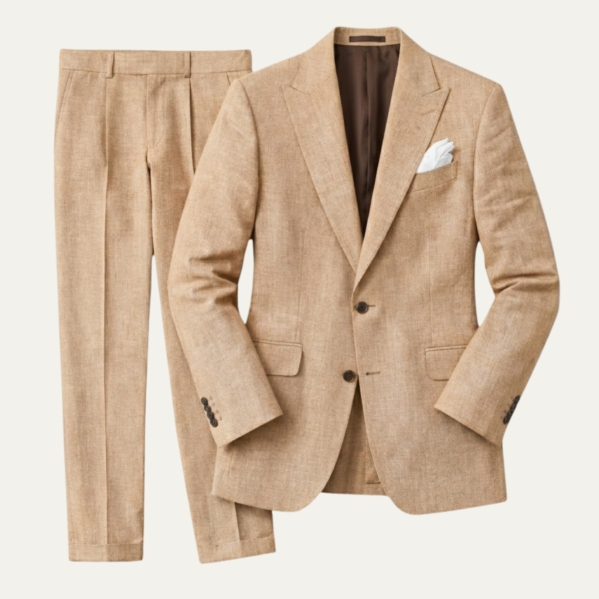 Men's Slim Fit Linen 2 Piece Suit