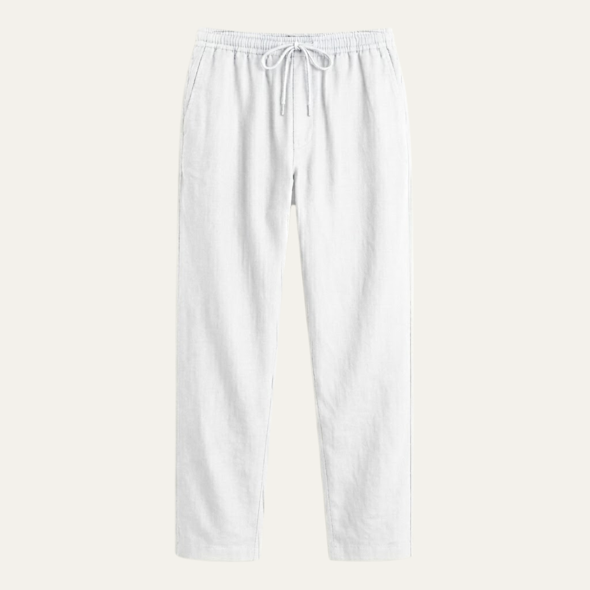 Men's Drawstring Elastic Waist Straight Leg Casual Trousers