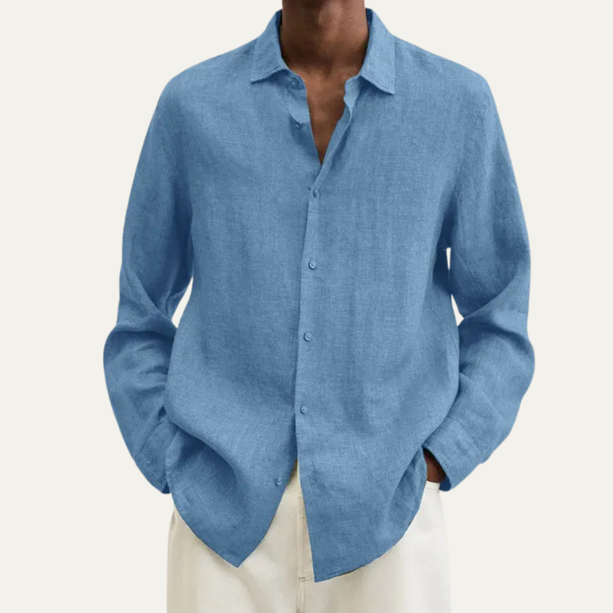 Men's Casual Button Down Shirt Long Sleeve Summer