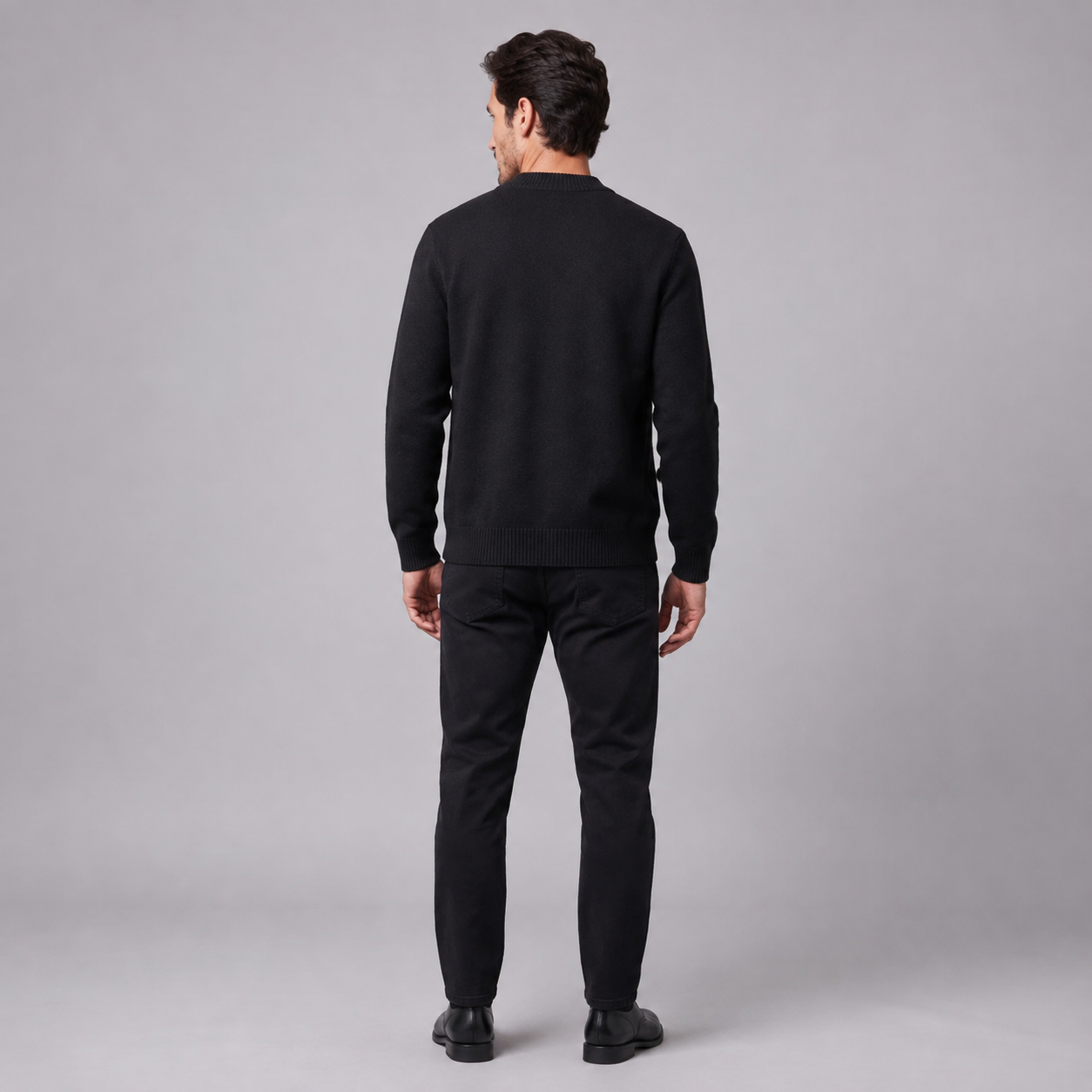 Men's Wool Button-Front Cardigan