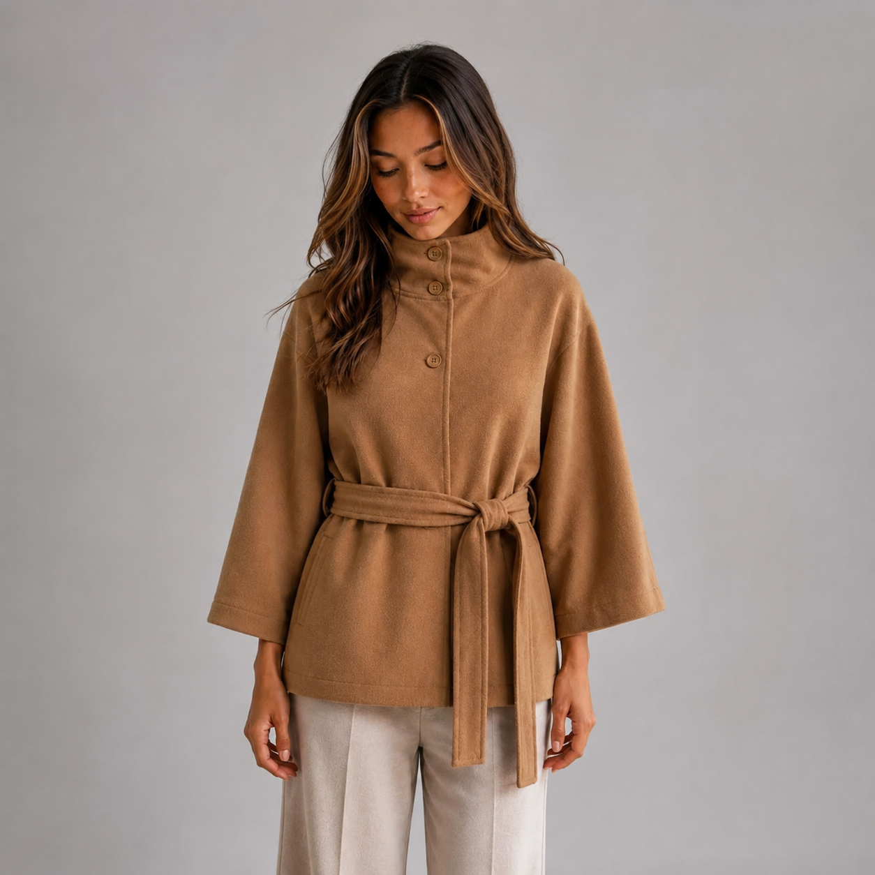 Women's Belted Cape Jacket