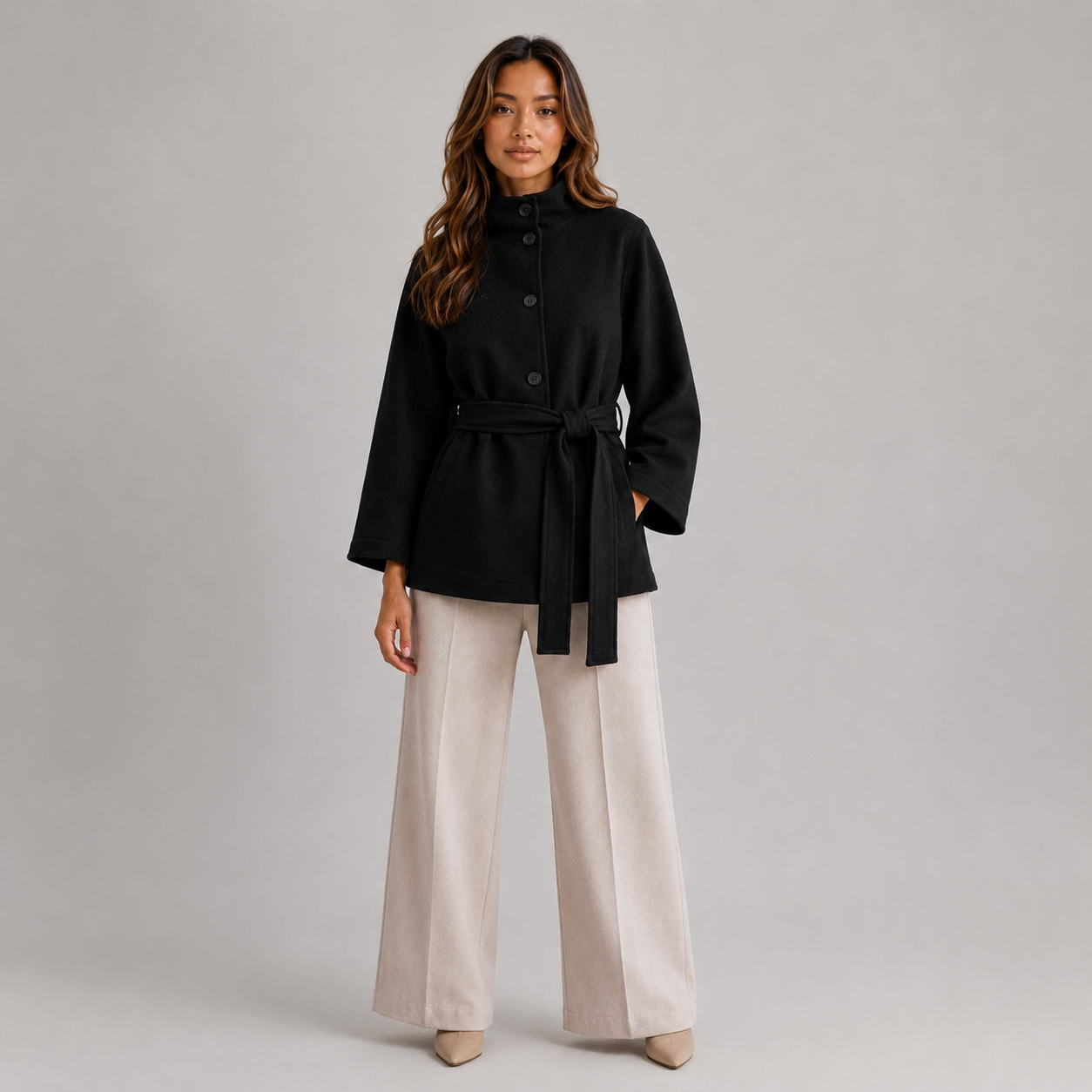 Women's Belted Cape Jacket