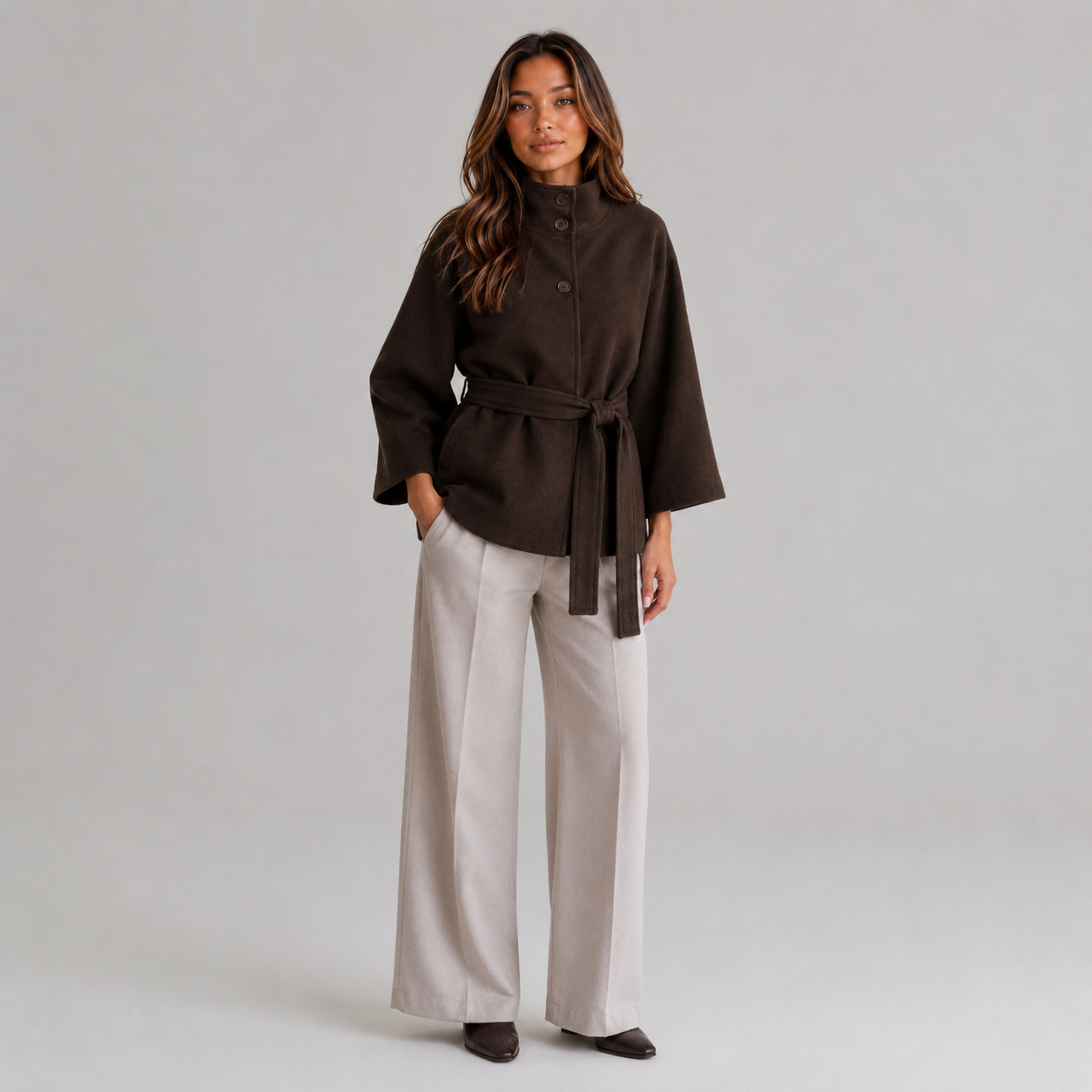 Women's Belted Cape Jacket