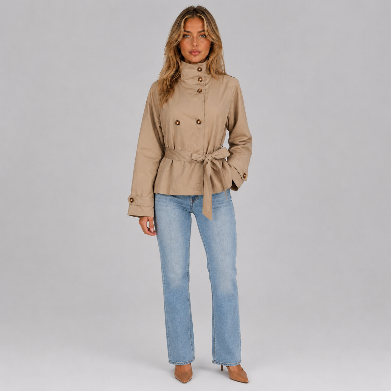 Women's Cropped Trench Jacket