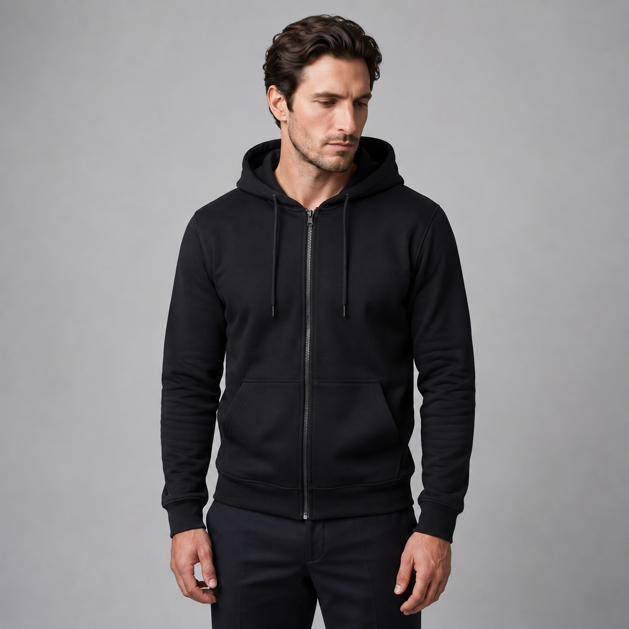 Men's Autumn Fleece Hoodie Vest