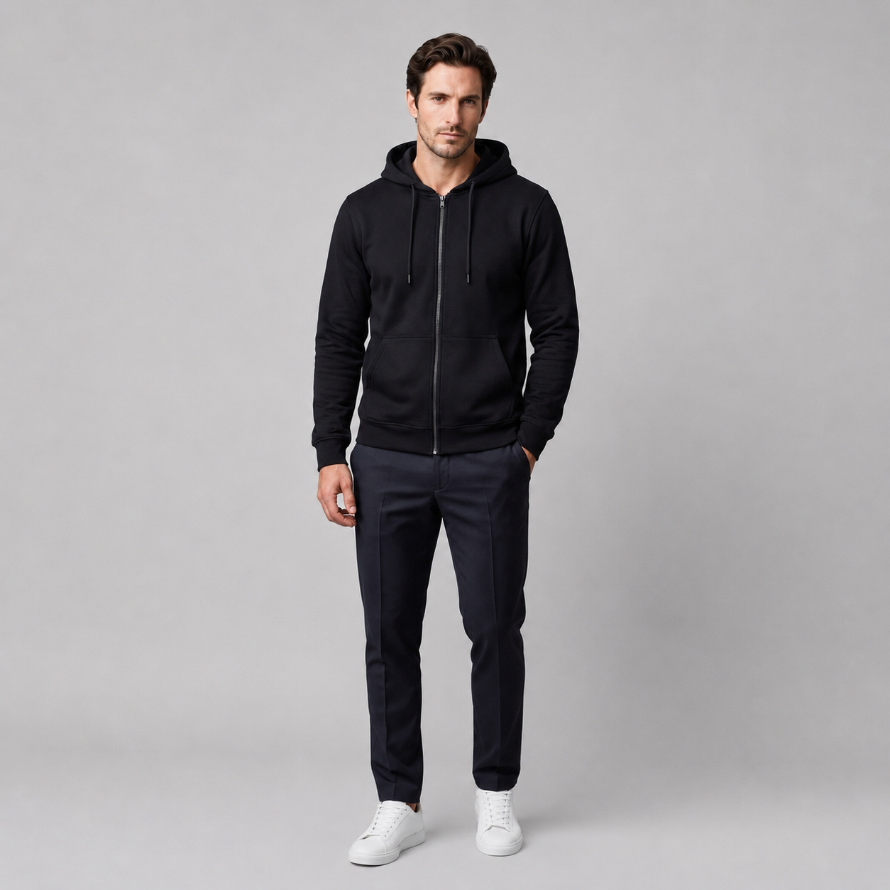 Men's Autumn Fleece Hoodie Vest