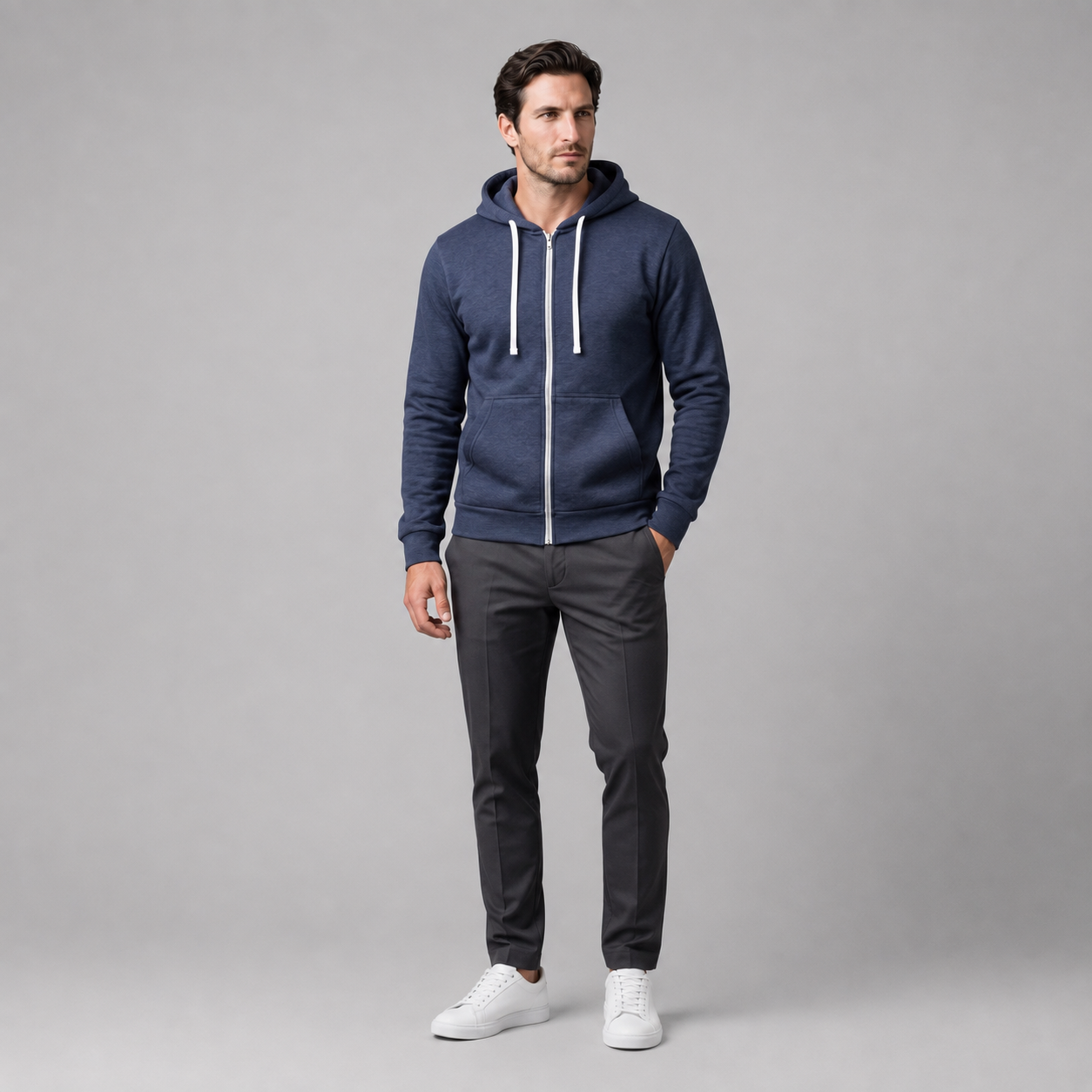 Men's Autumn Fleece Hoodie Vest