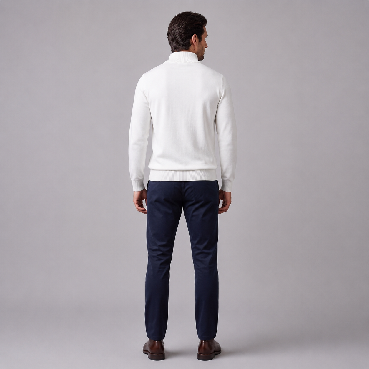 Men's Slim Fit Half-Zip Knit Sweater